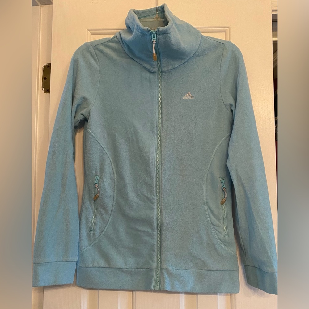 Fleece fitted adidas jacket Sz S